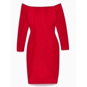 Aritzia Babaton Payton Off The Shoulder Dress Red Size 4